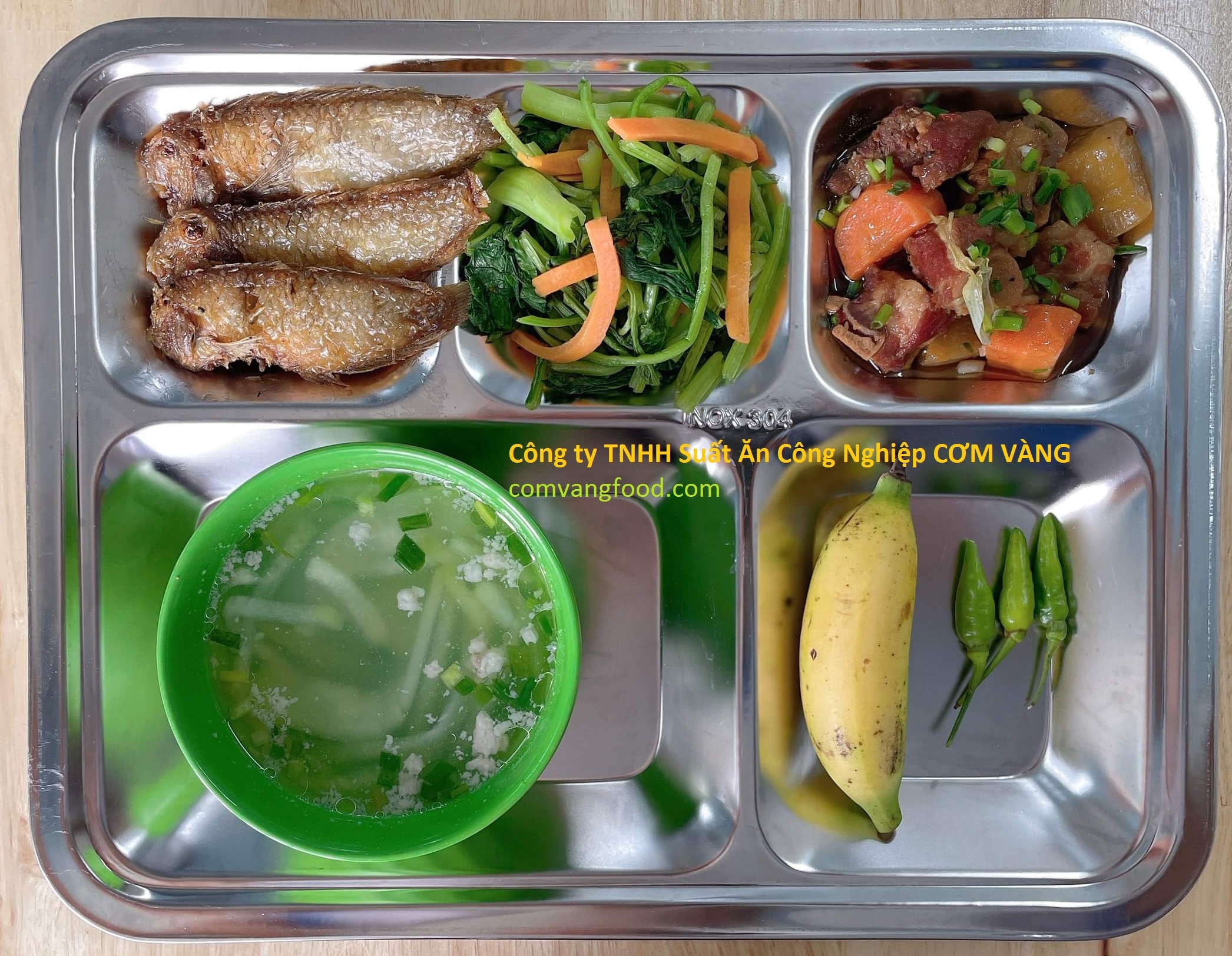Suất ăn công nghiệp giá 25.000 ở Biên Hòa-Đồng Nai